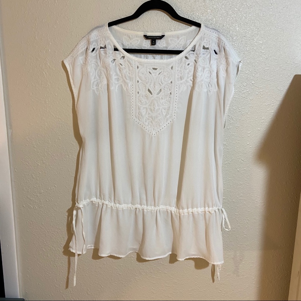 White embroidered blouse